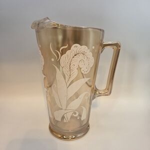 Vintage MCM Jeanette Cosmos Marigold Pitcher